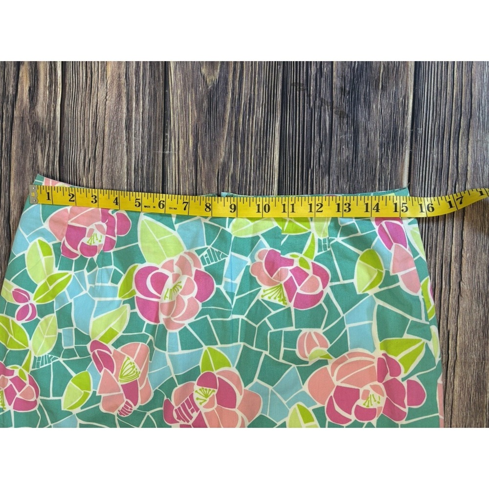 Lilly Pulitzer Skirt Womens 8 Multicolor Floral Mosaic Mini Resort Vacation VTG - Picture 5 of 11